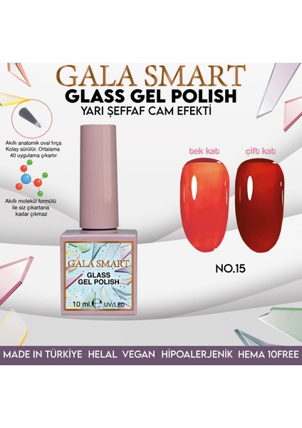 Glass Cam Efekti Yarı Şeffaf Kalıcı Oje