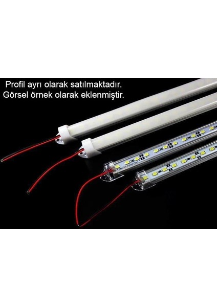 12 Volt Bantlı 5730 Ledli LED Bar Alüminyum Çubuk LED 72 Ledli Amber (Sarı)