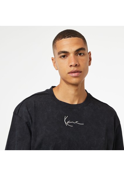 Small Sign. Distressed Heavy Jersey.blk fırsatları