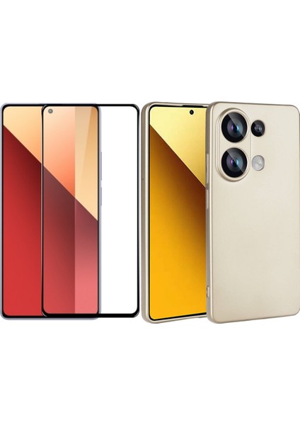 Xiaomi Redmi Note 13 Pro 4g ile Uyumlu Telefon Kılıfı ve 5d Tam Kaplayan Cam Ekran Koruyucu