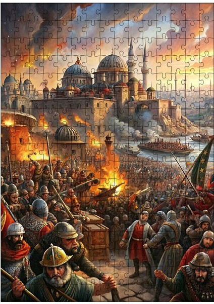 Ahşap Mdf Puzzle Yapboz Savaş Temalı Osmanlı 255 Parça 35*50 cm