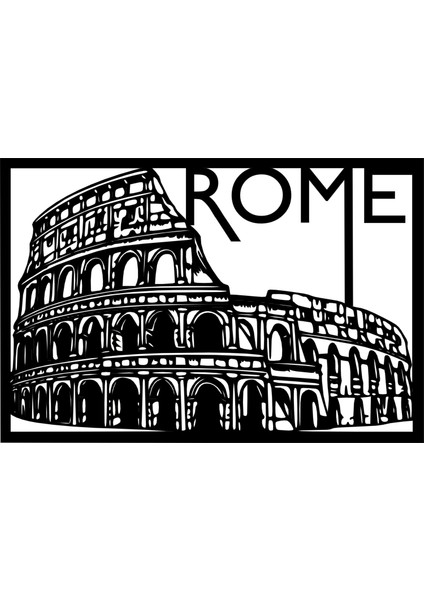 Rome Dekoratif Metal Duvar Tablosu