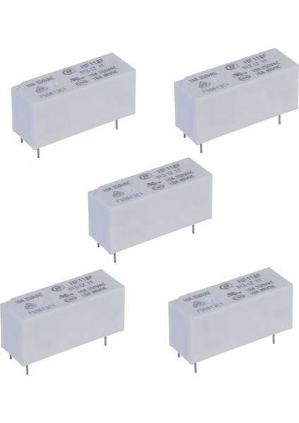 Hongfa HF118F 012-1Z1T 12V 10A 1c 5 Pin Minyatür Pcb Güç Rölesi - 5 Adet