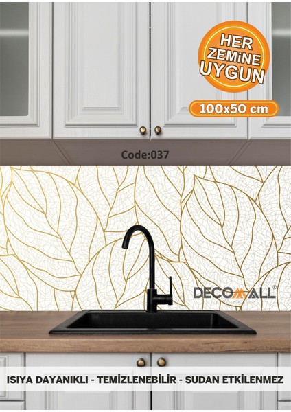 37 Code Yapışkanlı Desenli Folyo Duvar Dolap Mutfak Tezgah Arası Folyo Kaplama(50x100cm)