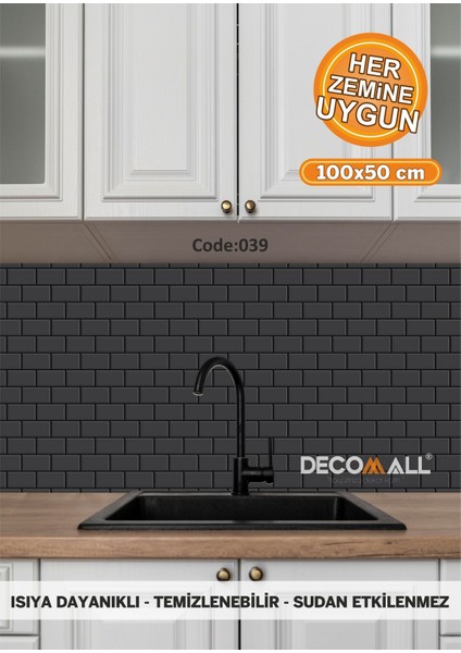 39 Code Yapışkanlı Desenli Folyo Duvar Dolap Mutfak Tezgah Arası Folyo Kaplama(50x100cm)