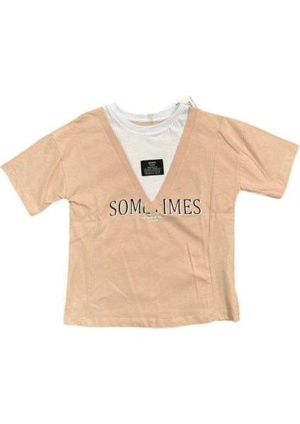 Sometimes Baskılı Kız Çocuk T-Shirt