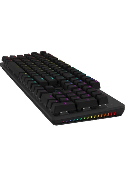 Shield Blue Switch Türkçe Q RGB Full Metal Panel Mekanik Gaming Klavye - Siyah