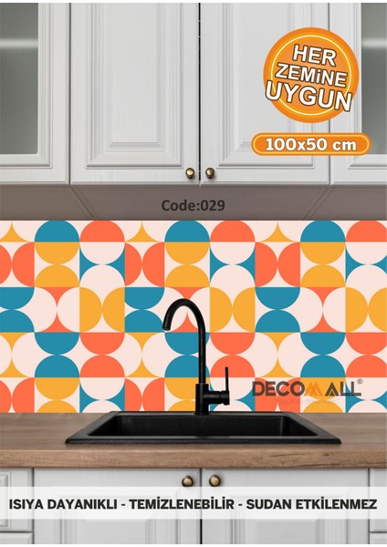 29 Code Yapışkanlı Desenli Folyo Duvar Dolap Mutfak Tezgah Arası Folyo Kaplama(50x100cm)