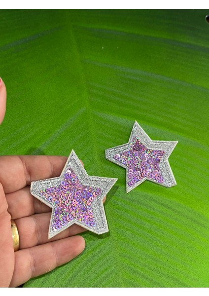 5x5 cm 2 Adet Ütü Ile Yapışan Pembe Yıldız Arma Dikiş Aplike fiyatları