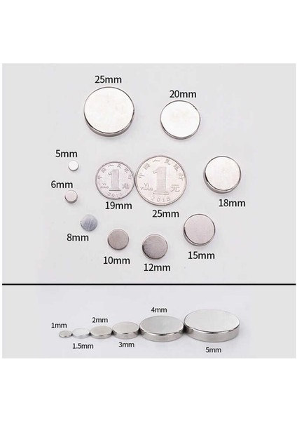 100 Adet 3X6MM Yuvarlak Güçlü Neodyum Mıknatıs - Neodim Magnet Çap 3mm , Kalınlık 6mm