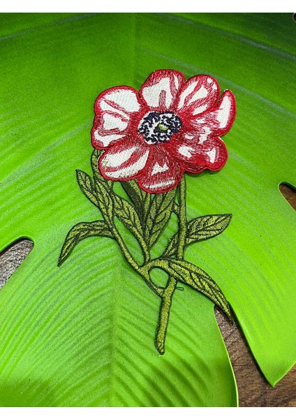 20X11 cm Nakış Işleme Çiçek Arma Dikiş Aplike