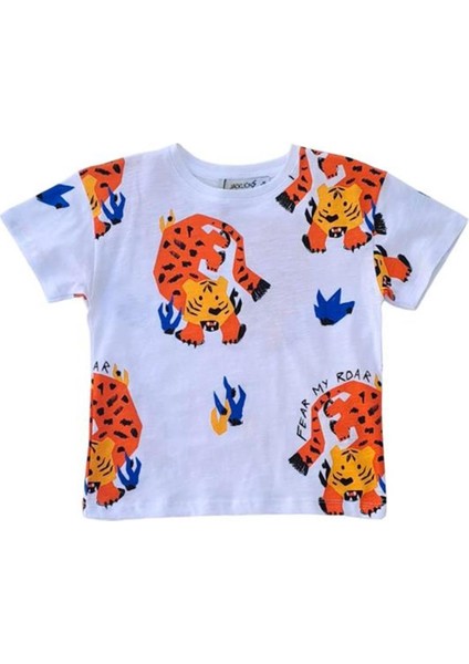 Erkek Çocuk Kaplan Baskılı T-Shirt