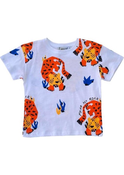 Erkek Çocuk Kaplan Baskılı T-Shirt modelleri