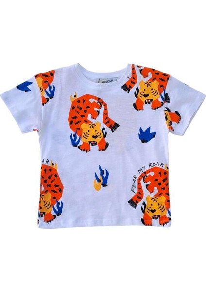 Erkek Çocuk Kaplan Baskılı T-Shirt modelleri