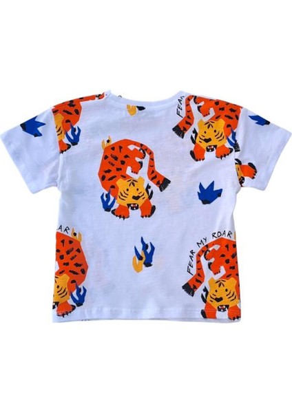 Erkek Çocuk Kaplan Baskılı T-Shirt indirimleri