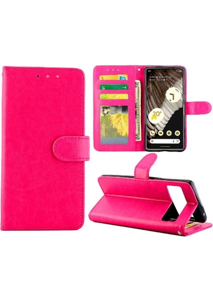 Google Piksel 7 Pro Kickstand Pu Deri Manyetik Kapatma Için Flip Case (Yurt Dışından) modelleri