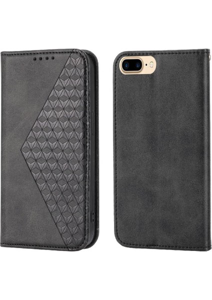 IPhone 6 Için Flip Case Standı Günlük Kullanım Eşkenar Dörtgen Şekli Cüzdan El Kayışı (Yurt Dışından)
