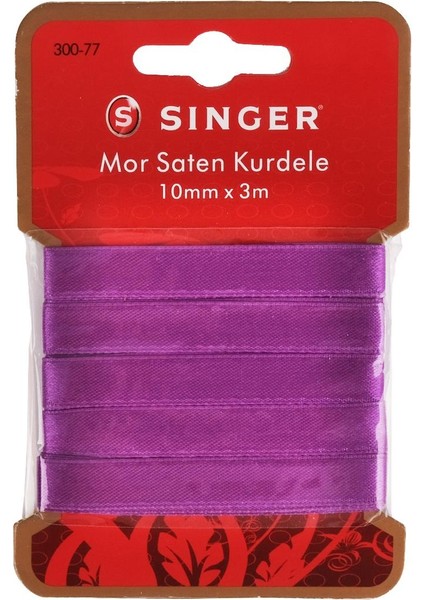 Mor Saten Kurdele (10MM x 3m) 300-77