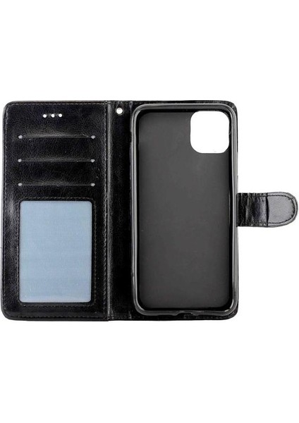 IPhone 11 Için Flip Case Pro Max Darbeye Pu Deri Kickstand Kart (Yurt Dışından)
