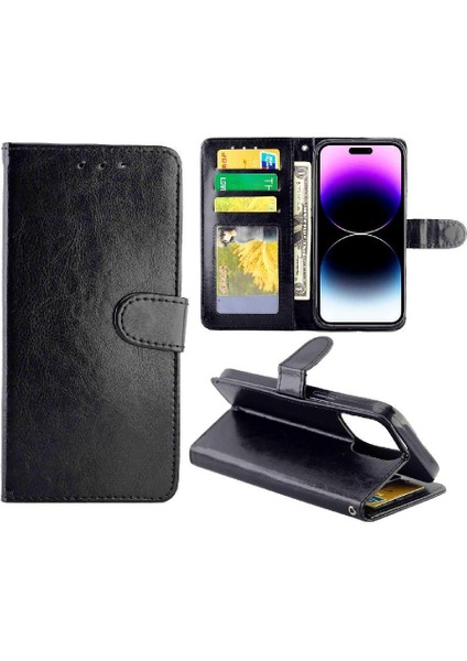 IPhone 14 Için Flip Case Pro Max Darbeye Manyetik Kapatma Pu Deri (Yurt Dışından)