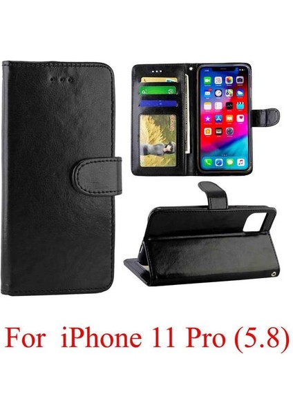 IPhone 11 Için Flip Case Pro Manyetik Kapatma Kickstand Pu Deri Kart (Yurt Dışından)