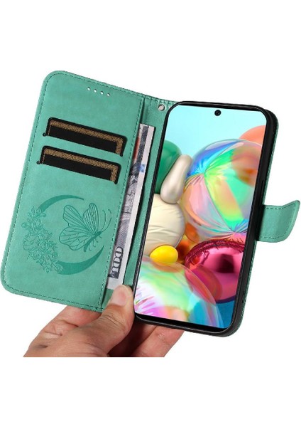 Samsung Galaxy A51 4g Için Flip Case Kredi Kartı ile Ayrılabilir El Kayışı (Yurt Dışından)