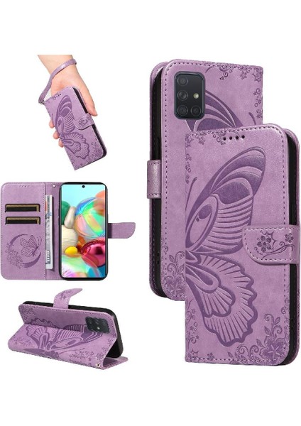 Samsung Galaxy A51 5g Için Flip Case Kredi Kartı ile Ayrılabilir El Kayışı (Yurt Dışından)
