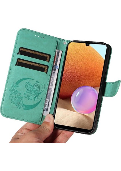 Samsung Galaxy A32 5g Için Flip Case Yüksek Kalite Deri ile Kabartmalı (Yurt Dışından)