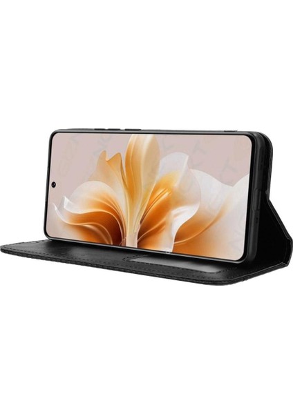 Oppo A3 Pro 5g Cüzdan Manyetik Kapatma Pu Deri Için Kılıf (Yurt Dışından)