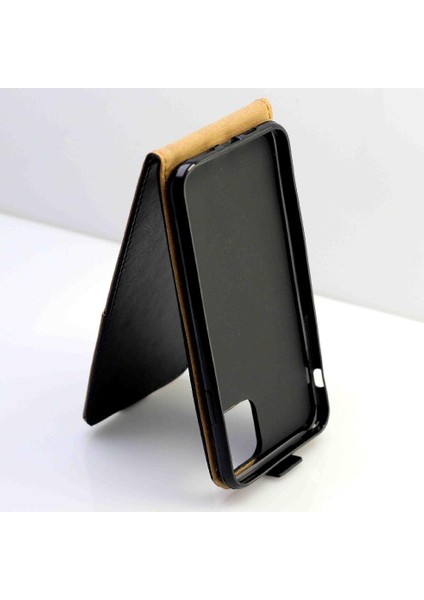 Dikey Flip Case IPhone 11 Pro Max Iş Tarzı Tpu Deri Kart (Yurt Dışından)