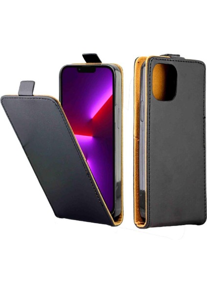 Dikey Flip Case IPhone 13 Pro Max Tpu Deri Kart Yuvası Koruyucu (Yurt Dışından)