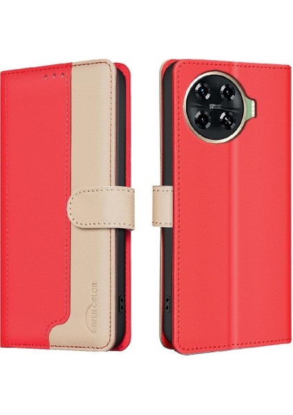 Tecno Spark 20 Pro Plus Flip Folio Kickstand Kart Yuvaları Rfıd Için Flip Case (Yurt Dışından)