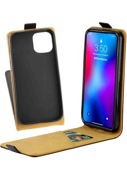 IPhone 12 Için Dikey Flip Case Koruyucu Kapak Iş Tarzı Tpu Kart (Yurt Dışından)