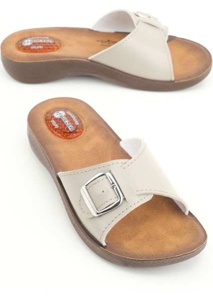 Yazlık Ayarlanabilir Tokalı Kadın Terlik