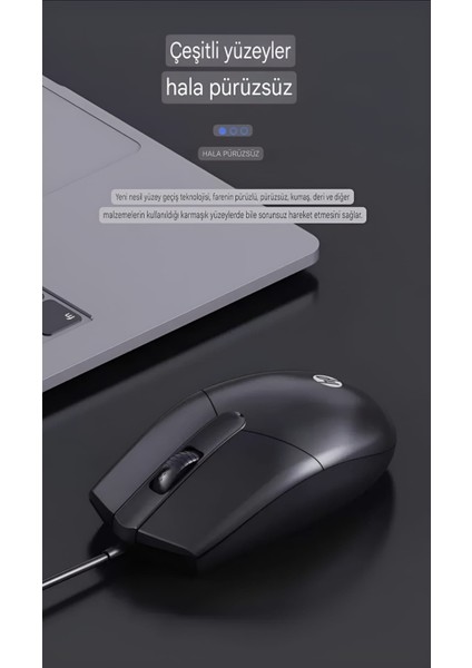 M260 1200 Dpı USB Kablolu Optik Oyuncu Mouse Siyah (Ramwhite Türkiye Garantili)