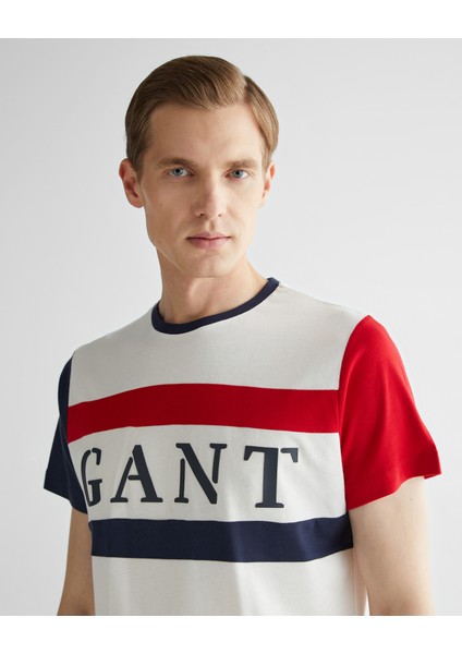 Erkek Krem Regular Fit Bisiklet Yaka Logolu T-Shirt 2324147T.113 fırsatları