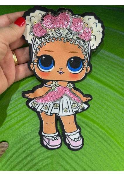18X11 cm Pul Payetli Lolbebek Arma Dikiş Giyim Aksesuarı fiyatları