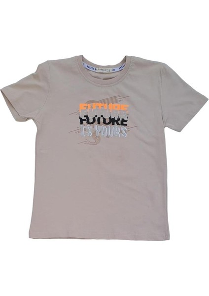 Erkek Çocuk Pamuklu Future Yazılı T-Shirt