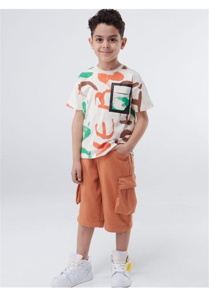 Erkek Çocuk Pamuklu Batik Desenli Yarım Kol T-Shirt fiyatları