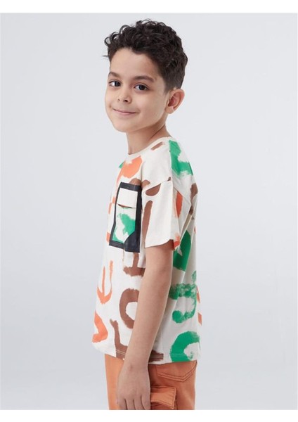 Erkek Çocuk Pamuklu Batik Desenli Yarım Kol T-Shirt modelleri