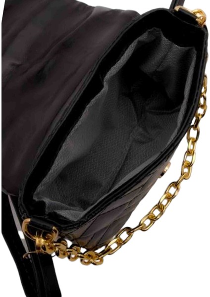 Kapitone Mini Omuz Askılı Çanta 18X13 cm