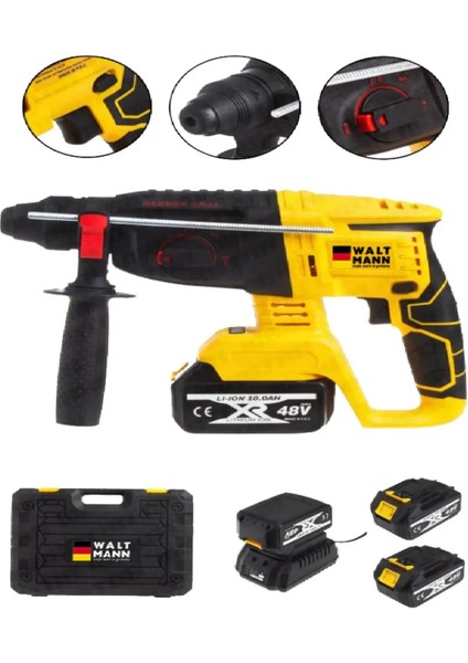 Walt Mann Tools Akülü 48V Kırıcı Delici Matkap