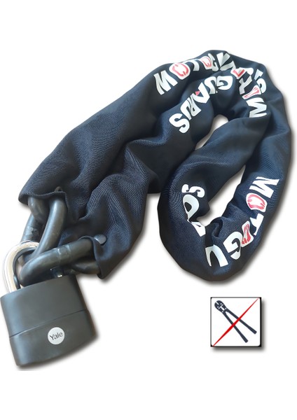 Strong Grade 13MM Kesilmez Motosiklet Zinciri + Yale kilit modelleri