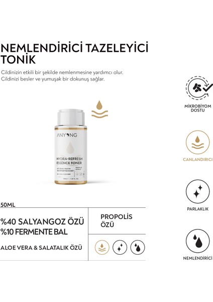 Salyangoz Özü Nemlendirici, Aydınlatıcı, Yatıştırıcı Cilt Bakım Seti Tonik, Serum, Krem - Niacinamide & Meyan Kökü & Bal