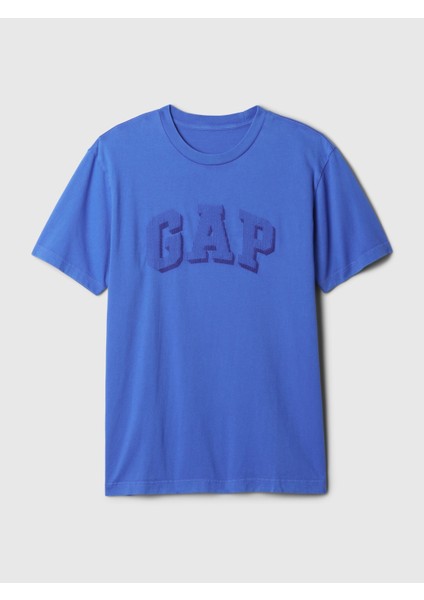 Erkek Mavi Gap Arch Logo T-Shirt