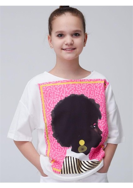Kız Çocuk Havalı Kadın Baskılı T-Shirt fiyatları