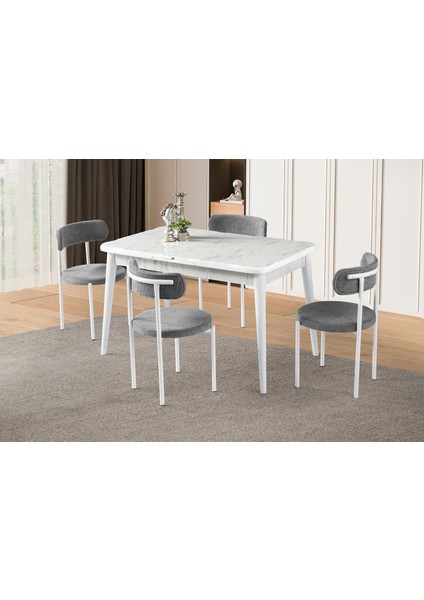 Mdf Mutfak Masa Sandalye Takımı 80x130cm