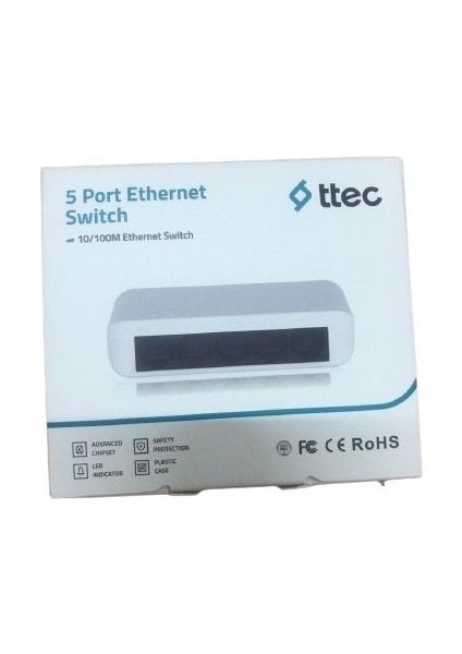 05100SW 5 Portlu, 10/100 Fast Ethernet, Tak Çalıştır Switch