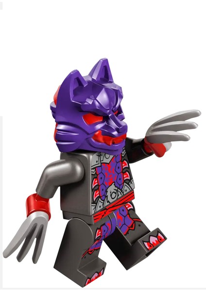 Ninjago - Wolf Mask Warrior - Dark Purple And Red Mask Orijinal Minifigür
