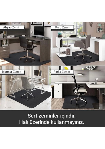 Ofis Zemin Matı Ofis, Oyuncu Koltuğu, Bilgisayar Masası Zemini Için Kaymaz Koruyucu Paspas 120x160cm indirimleri